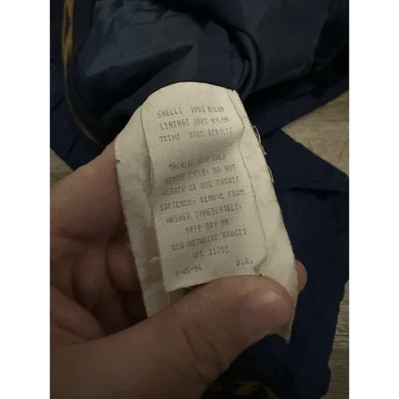 Vtg Holloway Jacket Mens XXL Blue Pullover Aztec Trim Water Resistant - Picture 5 of 7